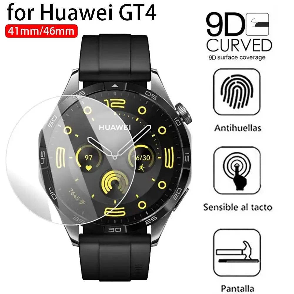 

1Pc/2Pcs Anti-Scratch Screen Protector Smart Watch Accessory 9H HD Protective Glass 2.5D Clear for Huawei Watch GT4 41mm / 46mm