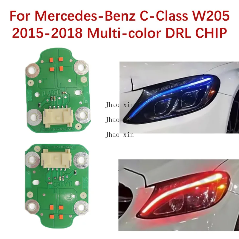 Mehrfarbiger Auto-Scheinwerfer-DRL-Chip, geeignet für Mercedes-Benz C-Klasse Angel Eyes W205 Vorschaltgerät-Chip 2015–2018, Lichtquellenmodul