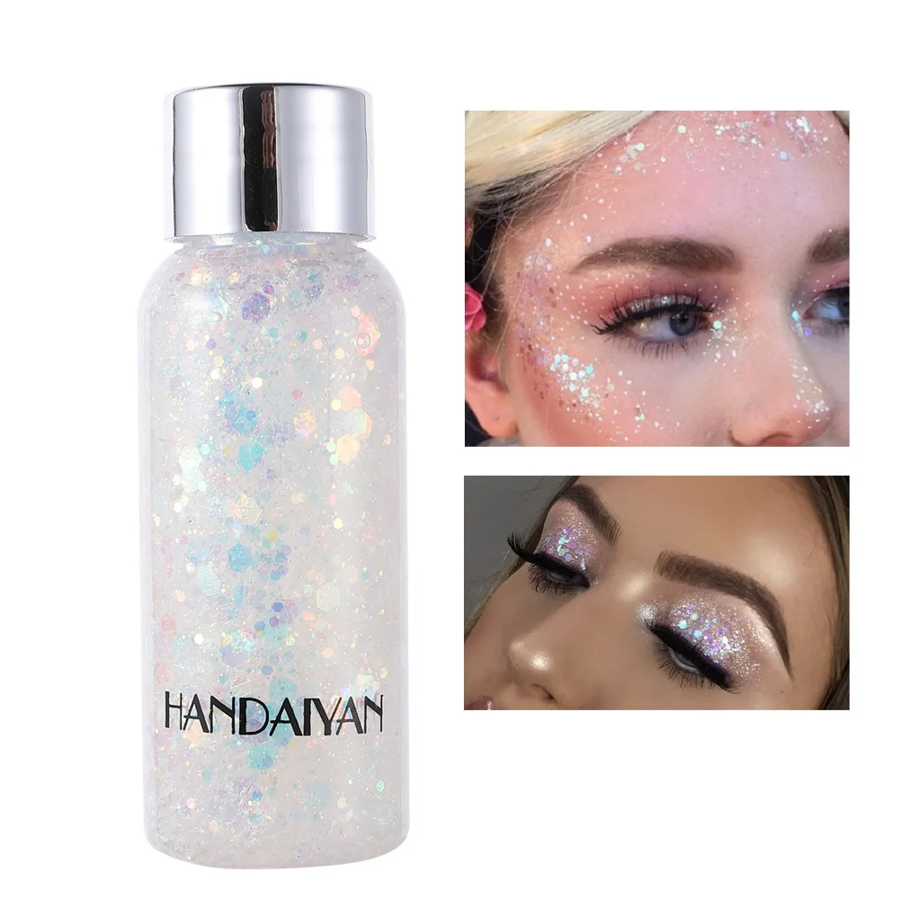 Auge Glitter Nagel Haar Körper Gesicht Aufkleber Gel Kunst Lose Pailletten Creme Diamant Juwelen Strass Make-Up Dekoration Party Festival