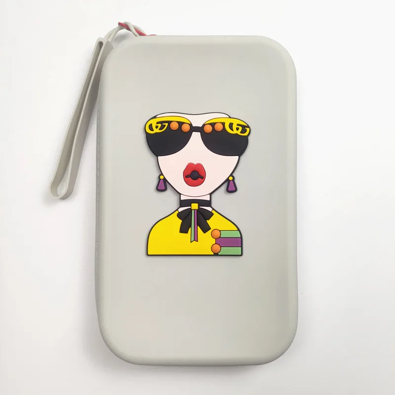 لطيف النظارات الشمسية حقيبة التخزين المحمولة نظارات حقيبة التخزين مكافحة قطرة مستحضرات التجميل سيليكون تخزين Bagcan شنق مقاوم للماء هدية C