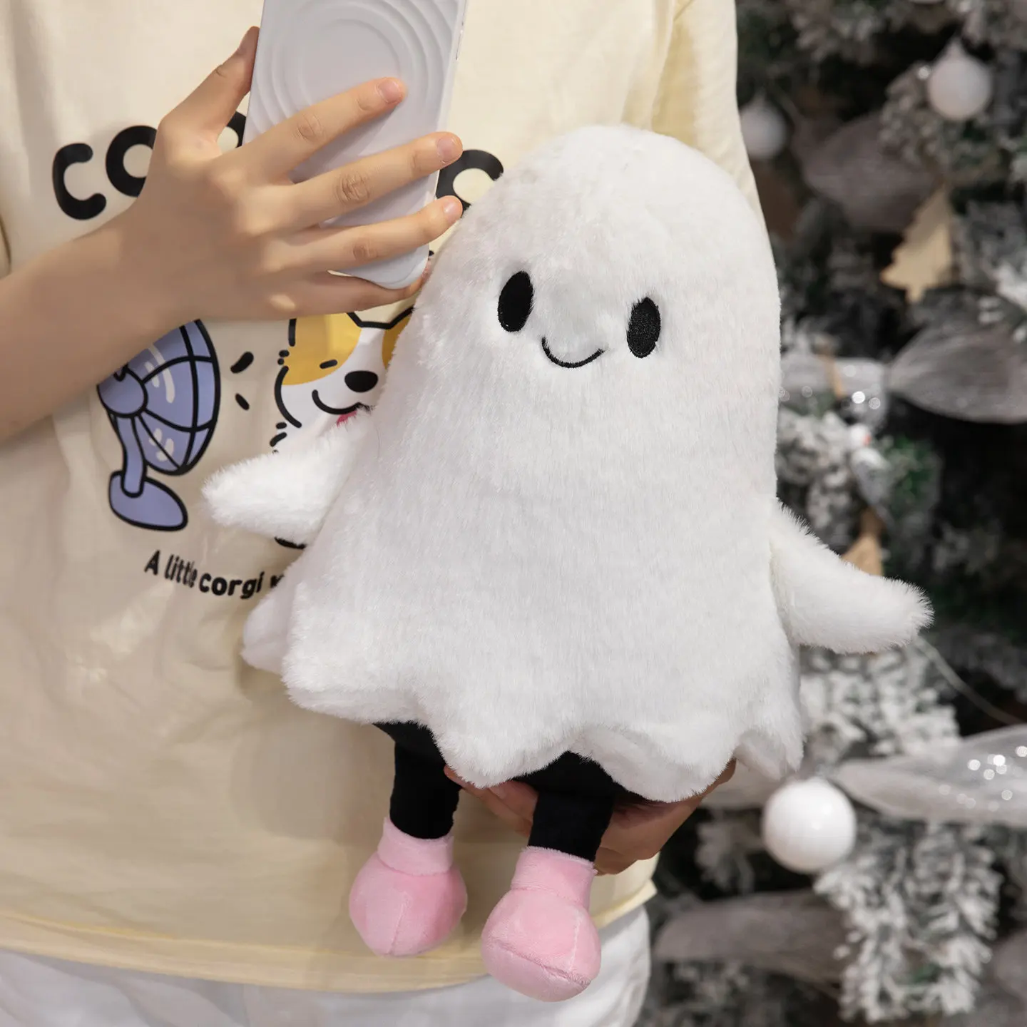 

1Pc 30CM Stuffed Ghost Pillow Plush Toy Lovely Ghost Doll for Halloween Party Decoration Gift