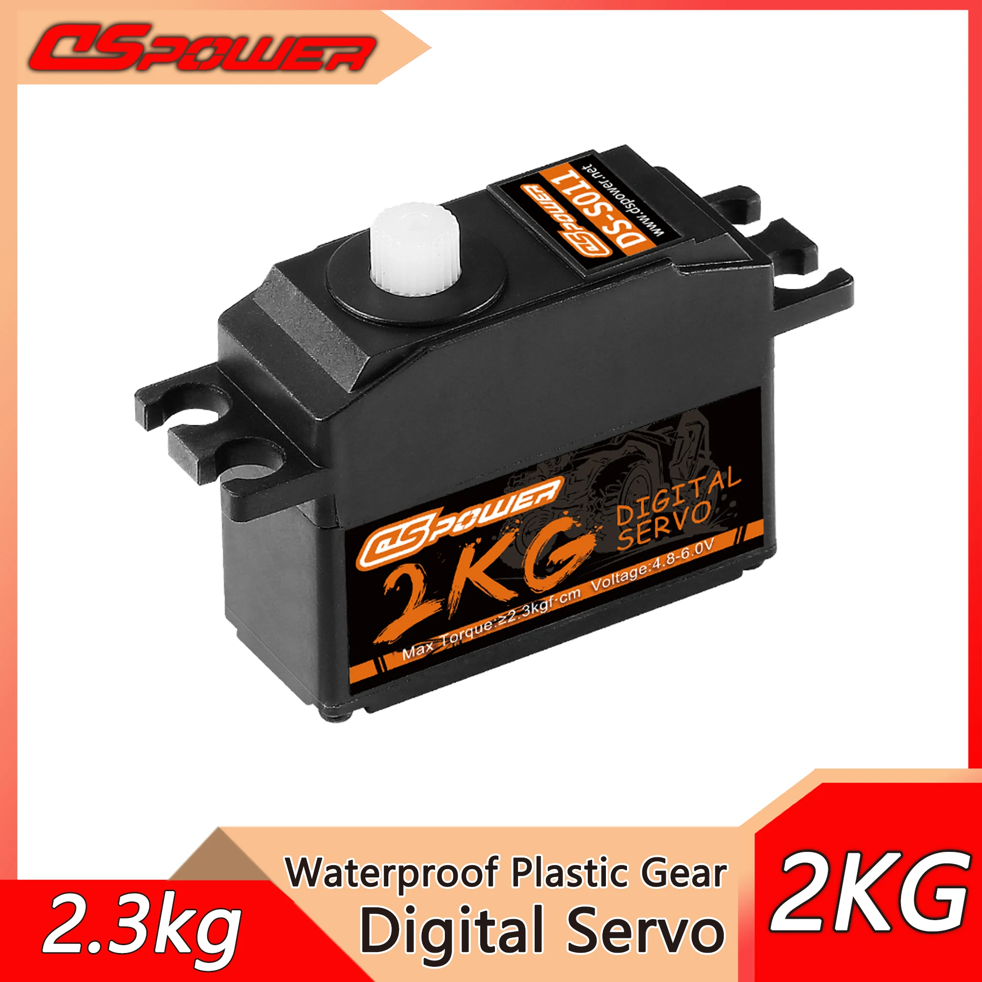 

DSpower 2KG Waterproof High Torque Low Profile Micro Digital Servo for Rc Mini Crawel Car Airplane Boat Crawler Robot Arm Wltoys