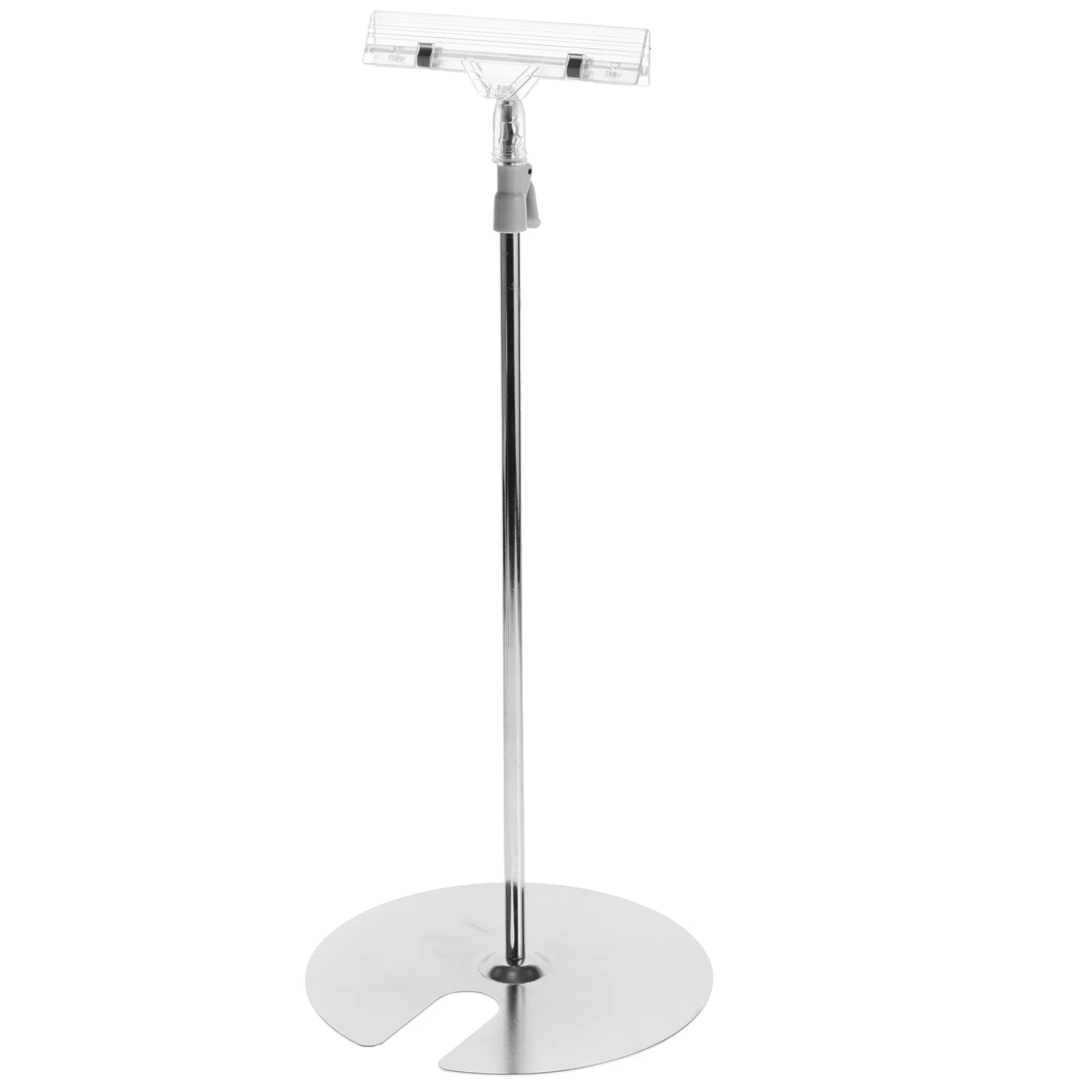 

Holder Clip Adjustable T Shaped Desktop Display Banner Holder Stand For Banner Advertising Sign Abs Steel