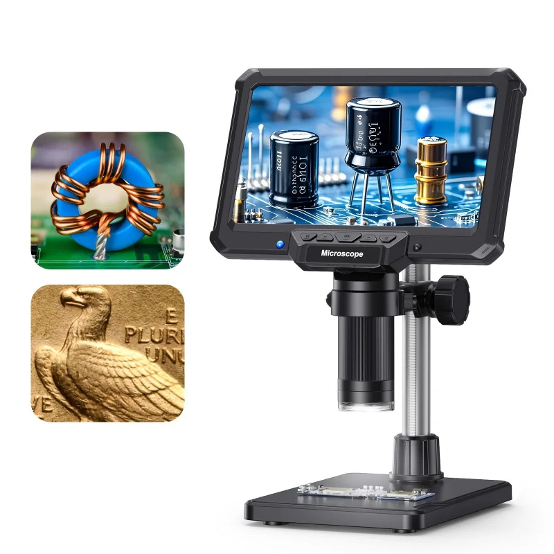 

7inch Digital Microscope，Megapixel High Definition Video Microscope，USB Digital Electronic Magnifier