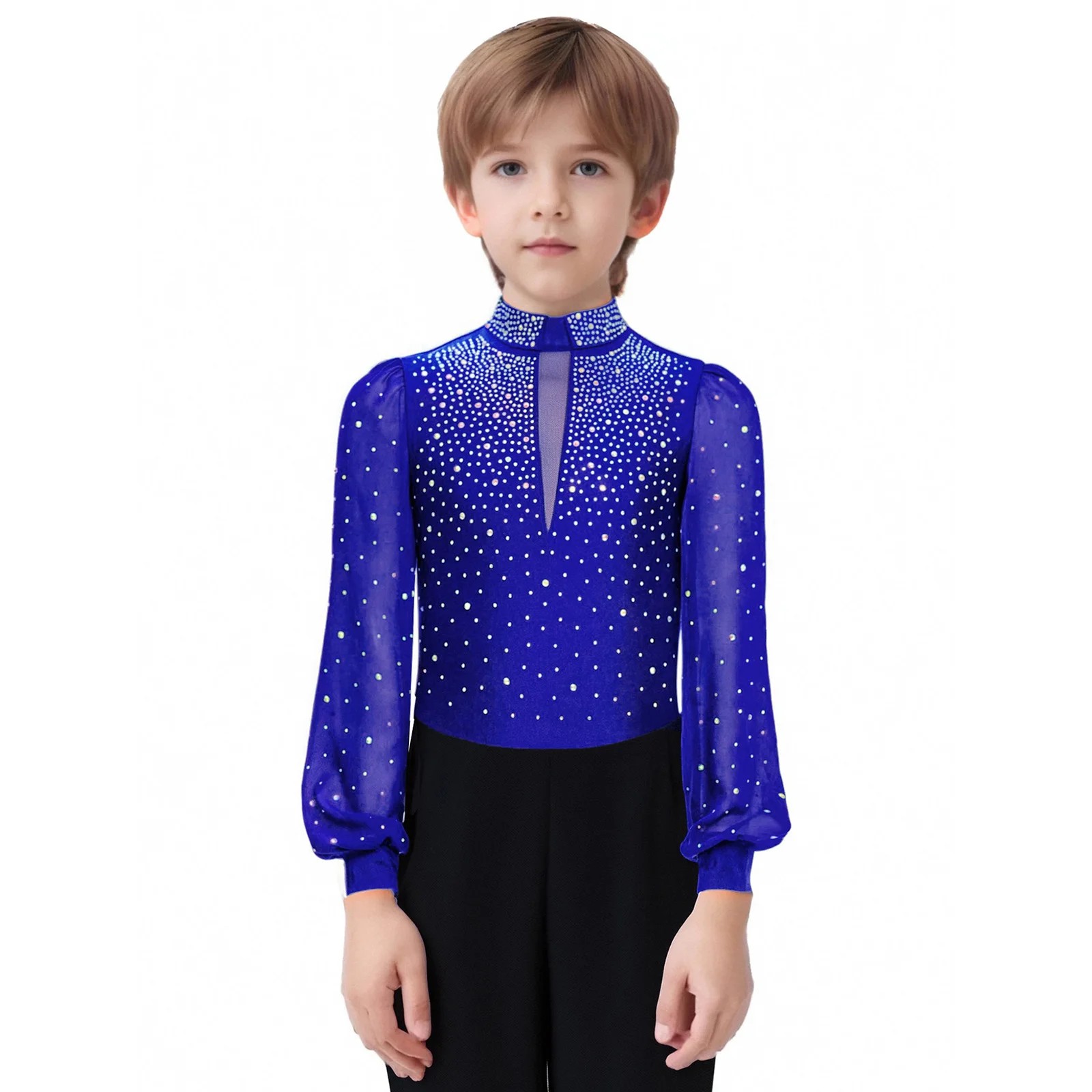 

Boys Artistic Dance Leotards Rhythmic Gymnastics Artistic Figure Skating Ballet Jersey Latin Dance Jumpsuit for Figure Skating