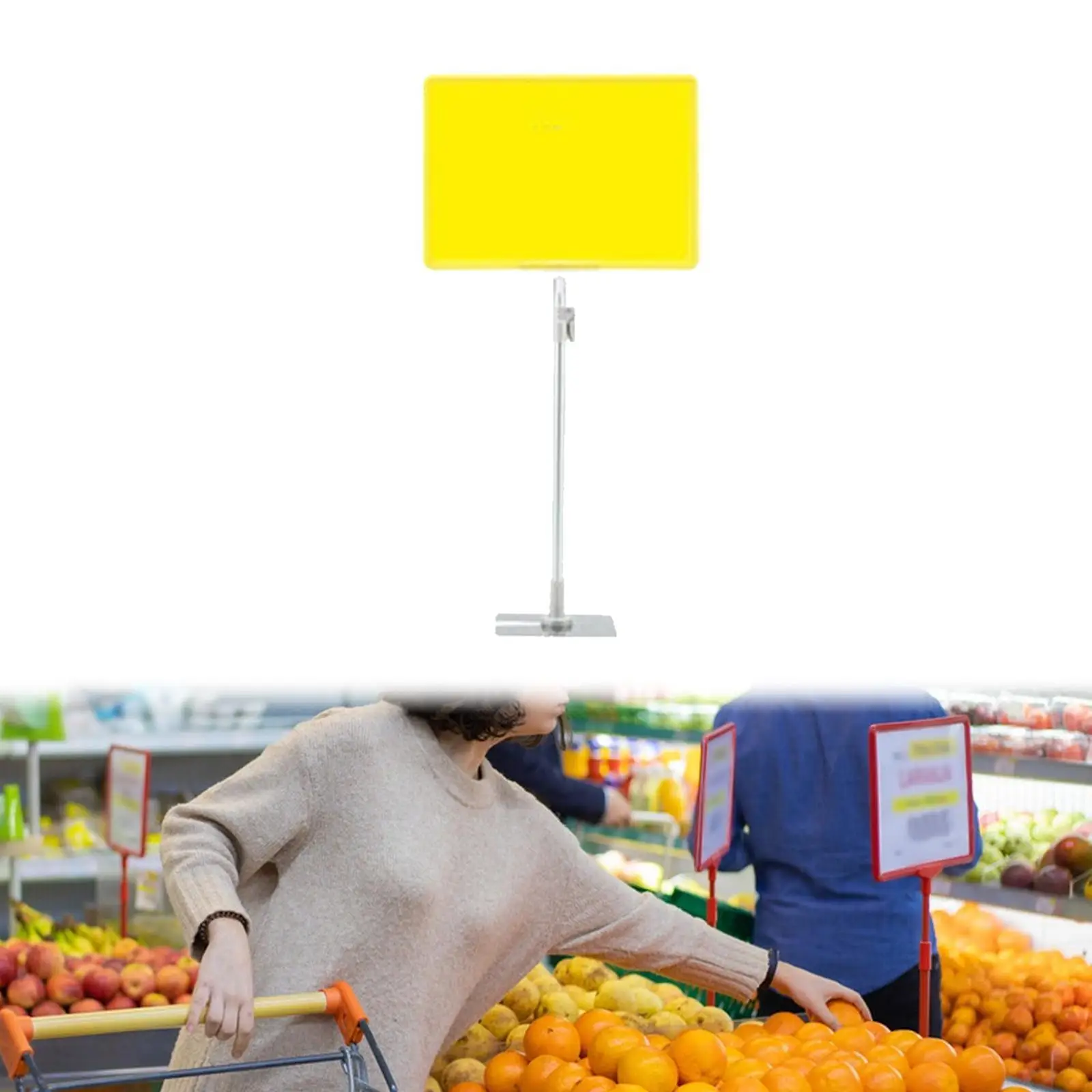 Adjustable Sign Holder Promotional Tag Poster Stand, Promotional Sign, Floor Standing Sign Holder, Sign Rack Displayed