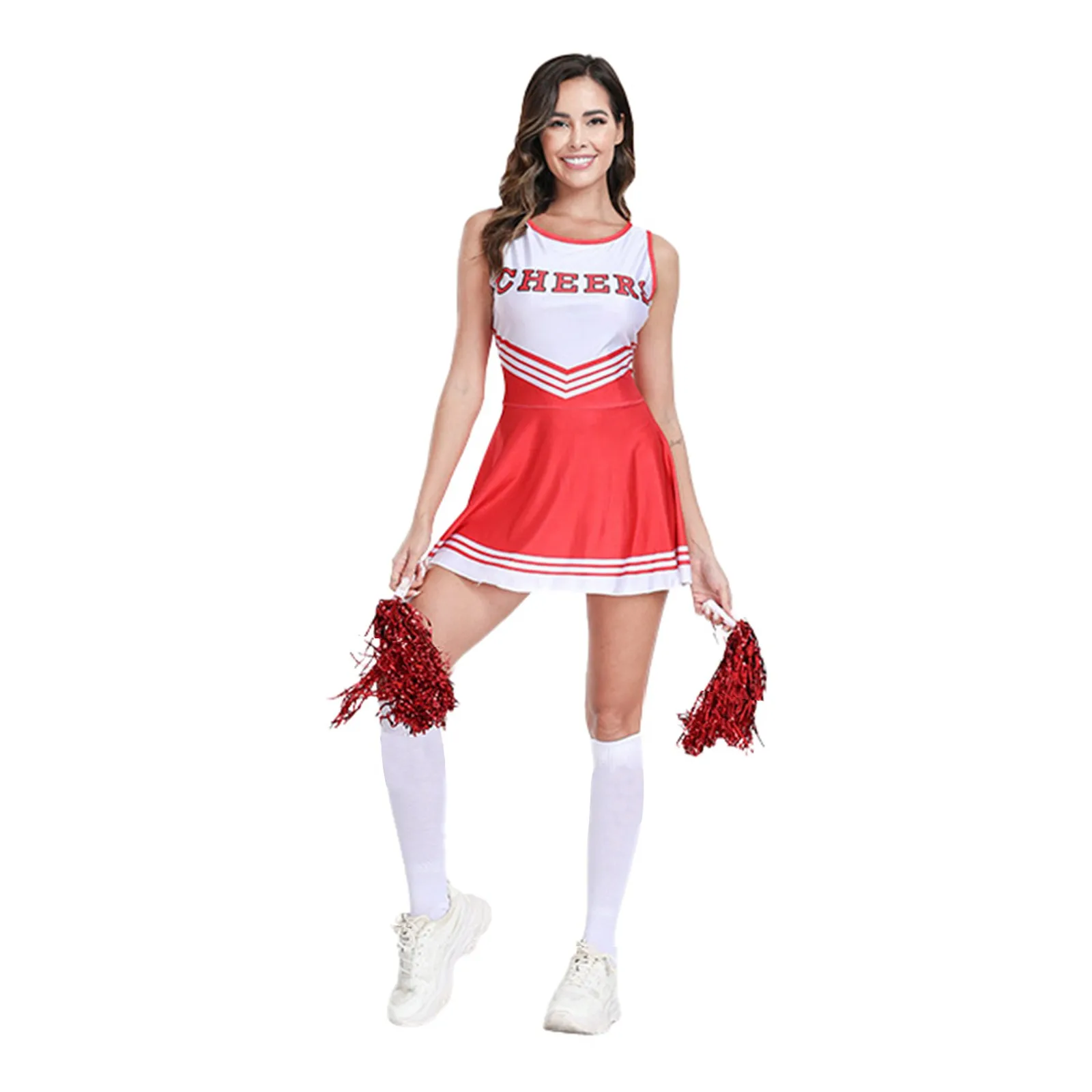 Womens Dresses Women'S Cheerleading Outfit Gymnastics Outfit Five Color Sleeveless Dresses For Women Summer Casual Plus Size