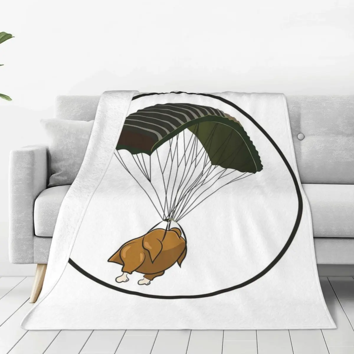 Chicken Dinner Parachute Blanket Flannel Super Soft Sofa Throw Blankets For Home Bedroom Outdoor Throws Bedspread Quilt