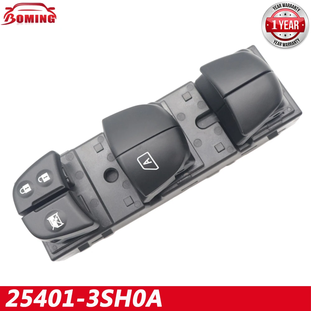 25401-3SH0A Car Master Power Window Switch Control Switches New 25401-3TA5A For Nissan Sentra Leaf JUKE Rogue Tiida 2016-2018