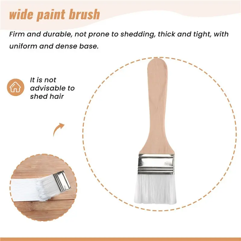 J1UL1N Mop Brush For Acrylic Painting, Versatile Blending Brush Paint Brushes For Acrylic Painting Goat Hair Paint Brush Set Dur