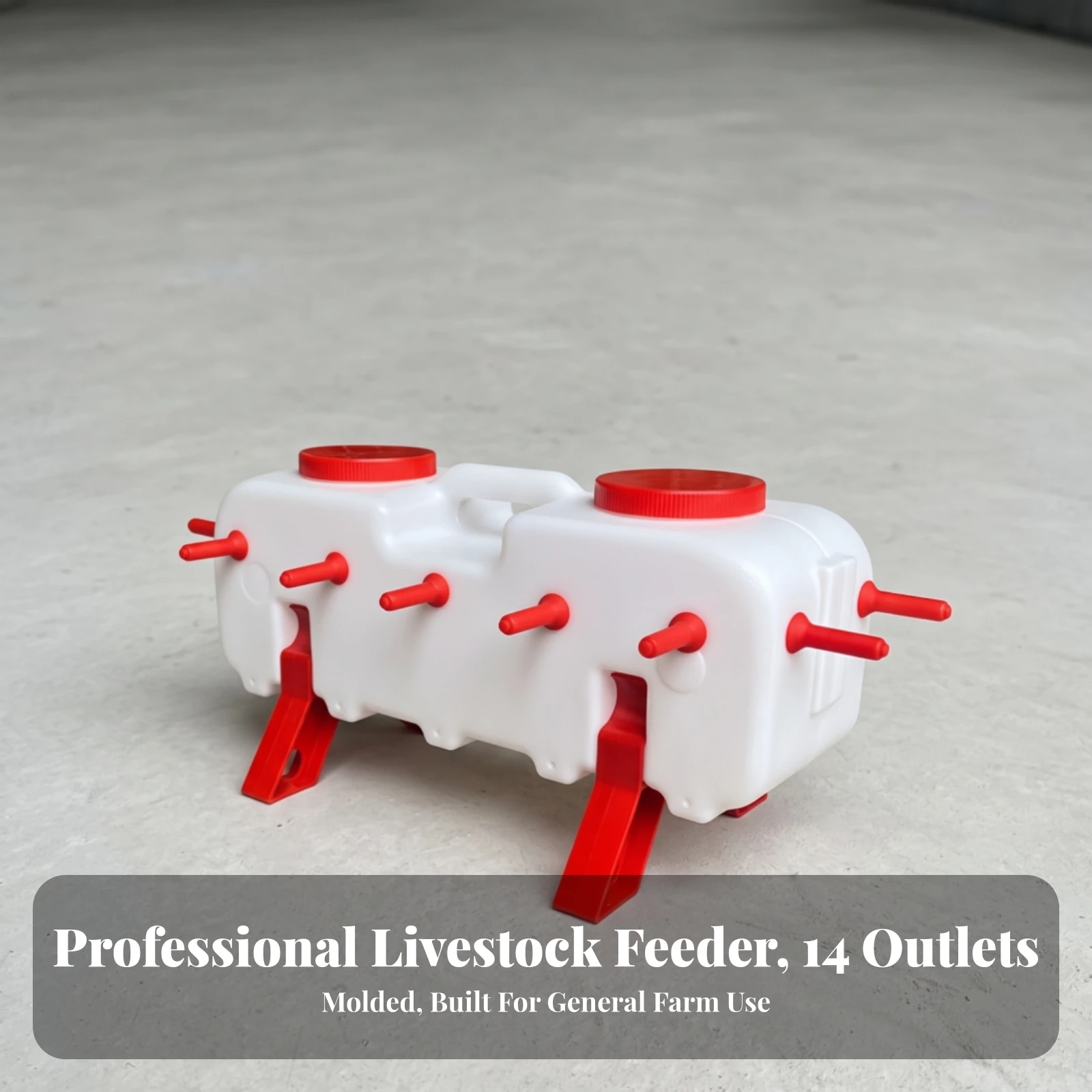 Livestock Milk Feeder with 14 Nipples Sturdy Feeder with 14 Nipples Handsautomatic Convenient for Young Animals, Farms, Breeding