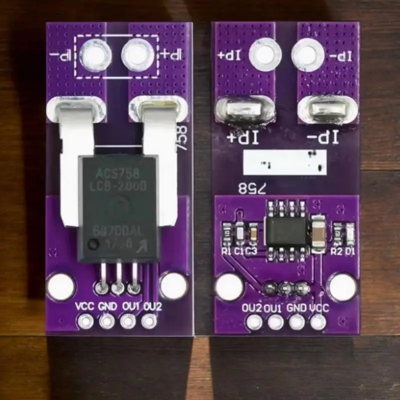 ✰✪ACS758 ACS758LCB-050B-PFF-T 50A/100A/200A Linear Hall Current Sensor Module Current Detection For Arduino RC Model Connector