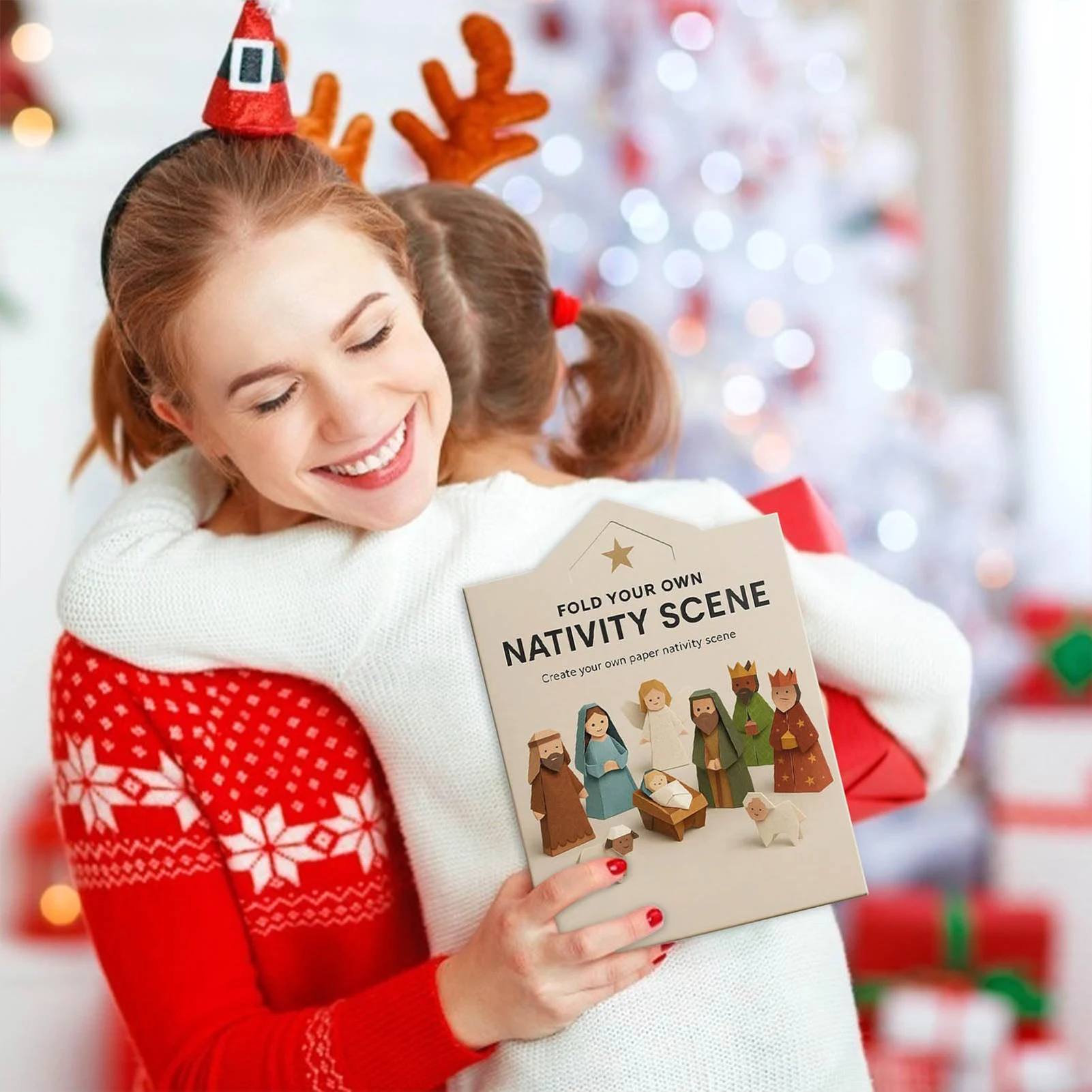 

Christmas Origami Paper Craft Kit for Kids & Friend DIY Holiday Ornaments Crafts Christmas Navidad New Year Gift