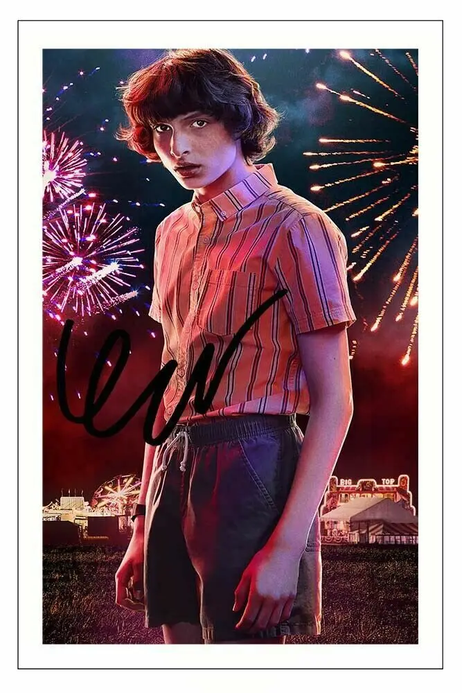 FINN WOLFHARD Signed Print Art Canvas Poster For Living Room Decoration Home Wall Picture