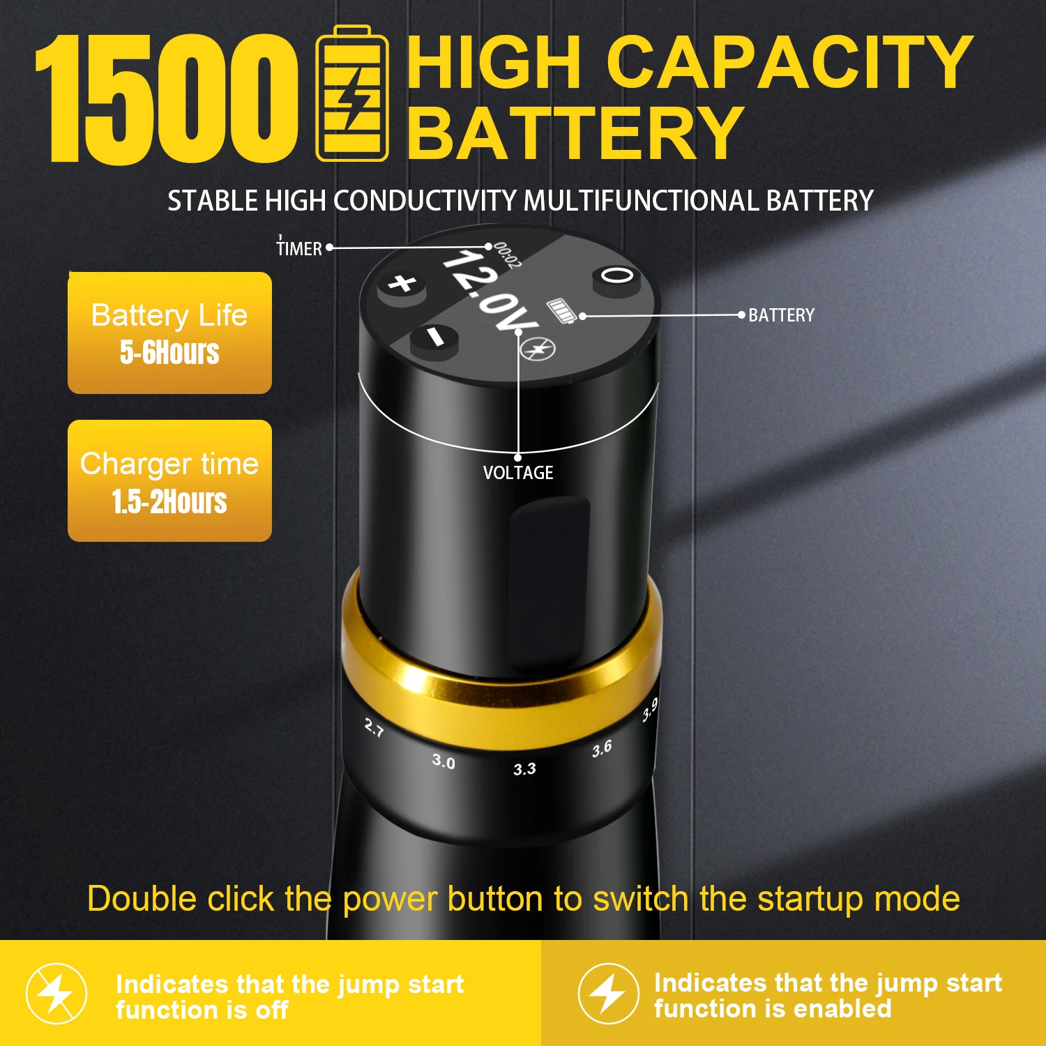 KVM طقم أقلام الوشم اللاسلكي 2.4-4.2 مللي متر قابل للتعديل السكتة الدماغية اللاسلكية ماكينة رسم الوشم التجميلي القلم 1500 مللي أمبير الطاقة مجهزة بمحرك مخصص #3