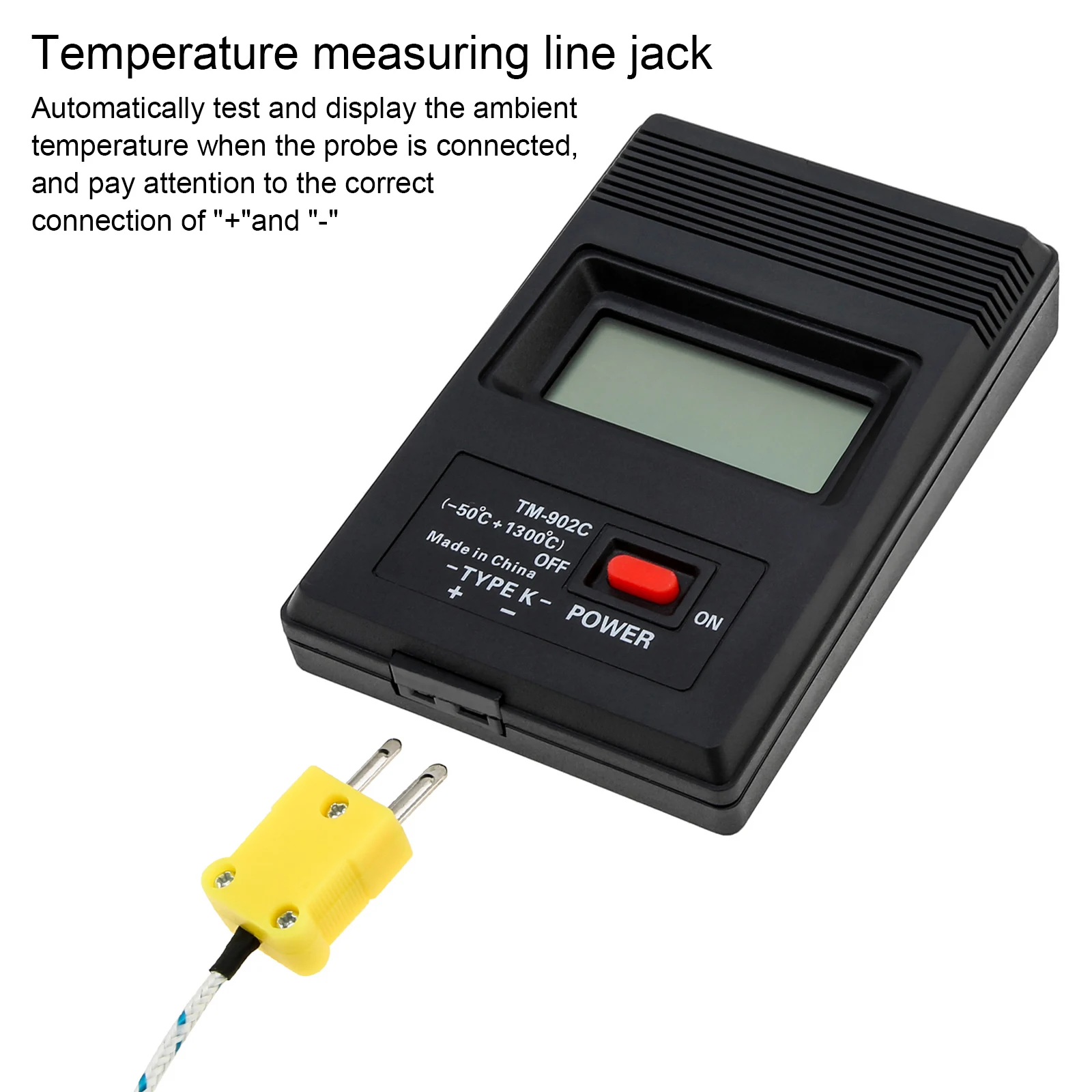 Tipo TM-902C sensore del termometro di Digital K del tester di temperatura TM902C con il Semisolid liquido del Gas del rivelatore della sonda della termocoppia