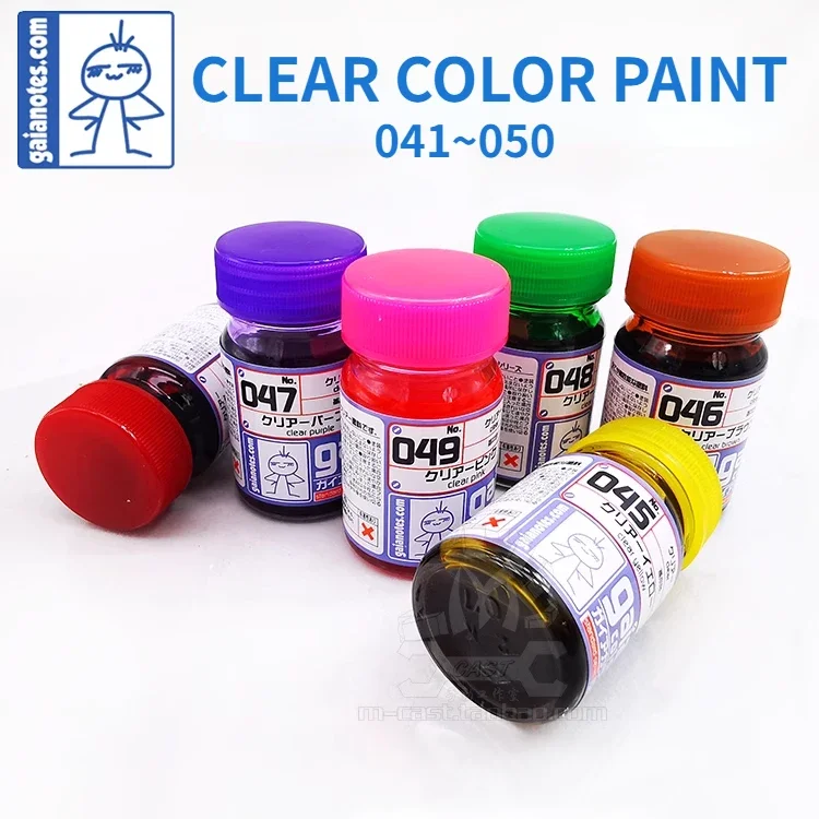 GAIA Paint 041~050 Clear Color Lacquer Paint 15ml Plastic Model Hand Coating Pigment for Model Hobby DIY Coloring