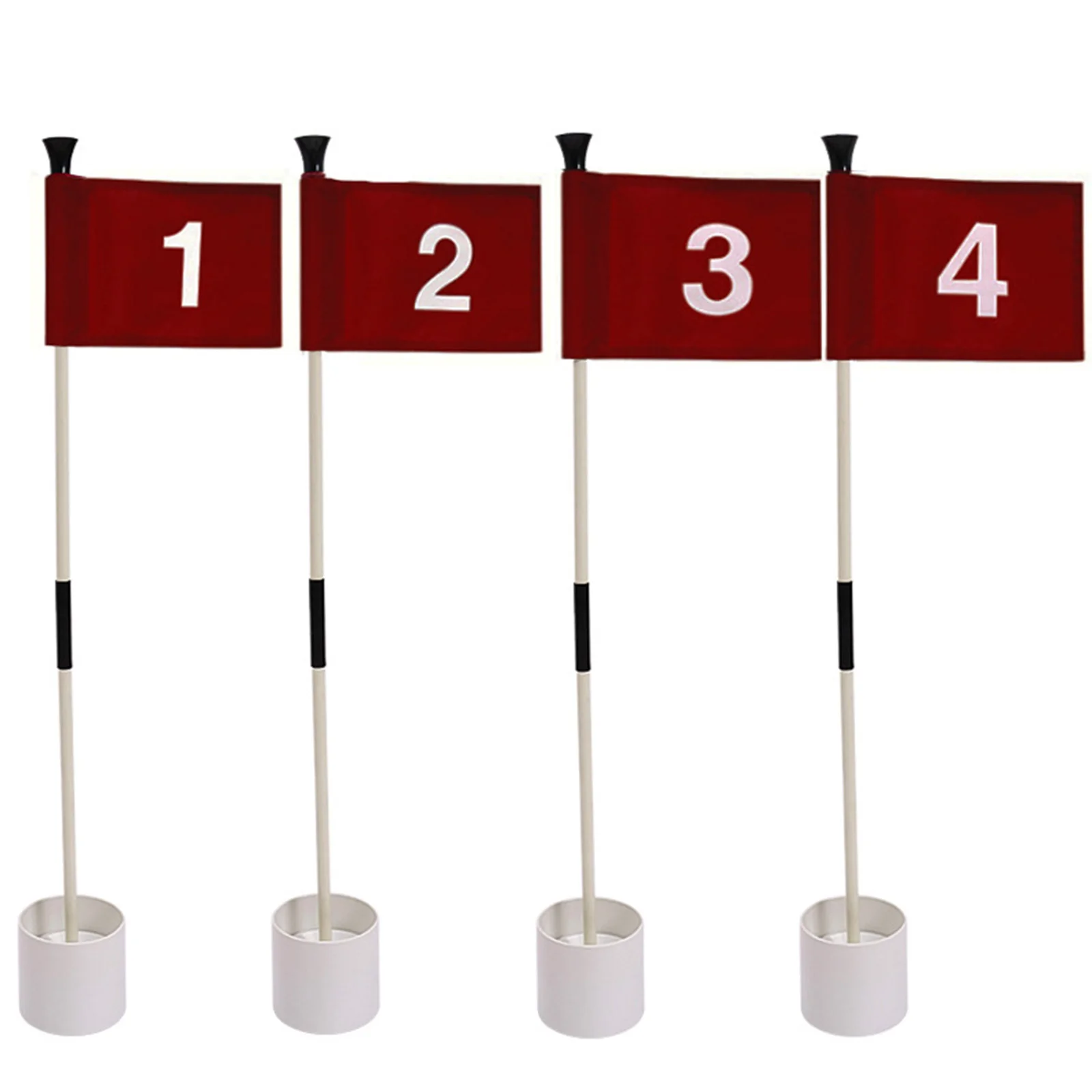 Detachable Two-Section Golf Flag Pole - Portable Practice Hole Cup for Putting Green