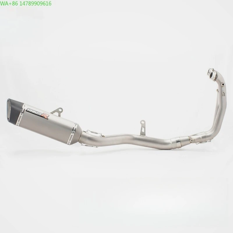 

Full-Size Custom Motorcycle ExhaustSuitable For Aprilia Apulia RS660 Dominator Carbon Fiber All Titanium Alloy Modified Exhaust