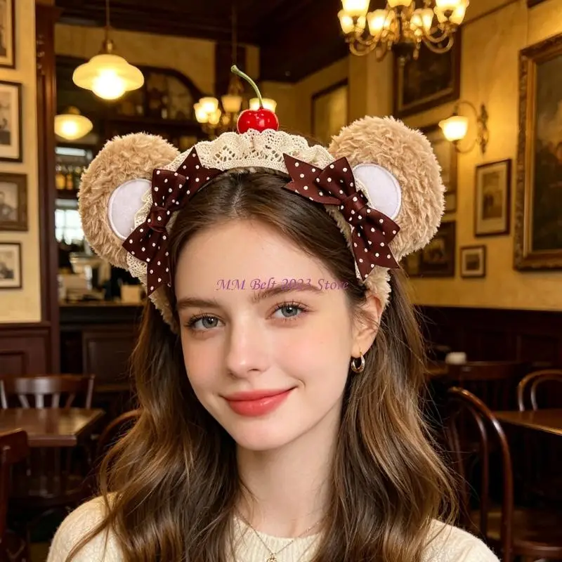 49ME Anime Theme Bear Ear Hairband Styling Accessory Cosplay Party Headband For Women