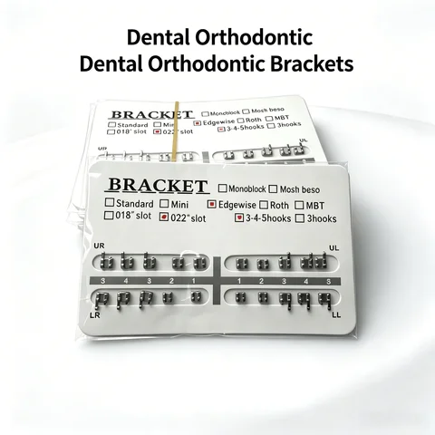 20PCS Orthodontic Metal Bracket Braces Kit  Roth/MBT/Edgewise 0.018"/0.022" Bracket with 345/3 Hooks Mini Monoblock Split.