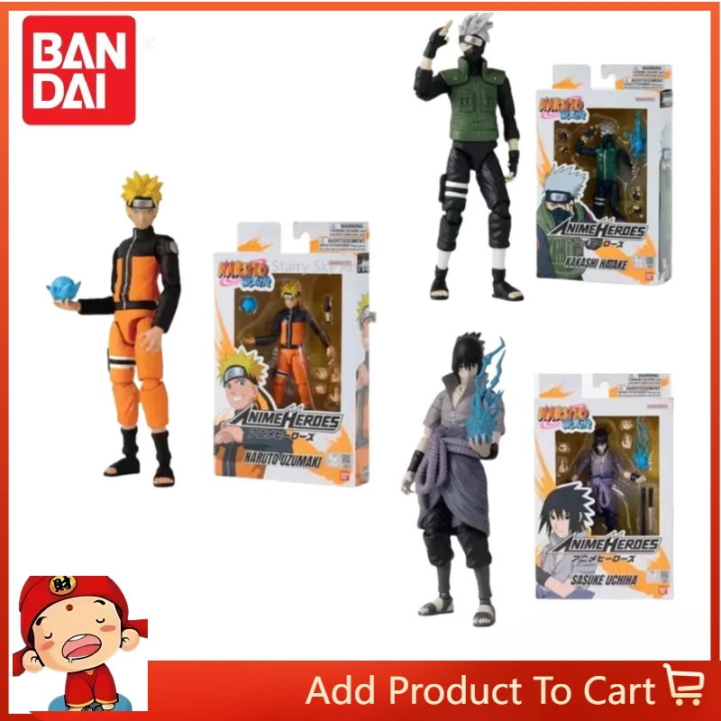 

In Stock Original Bandai Naruto Uzumaki Naruto Uchiha Sasuke Hatake Kakashi Joints Movable Action Figure Anime Model Toys Gifts
