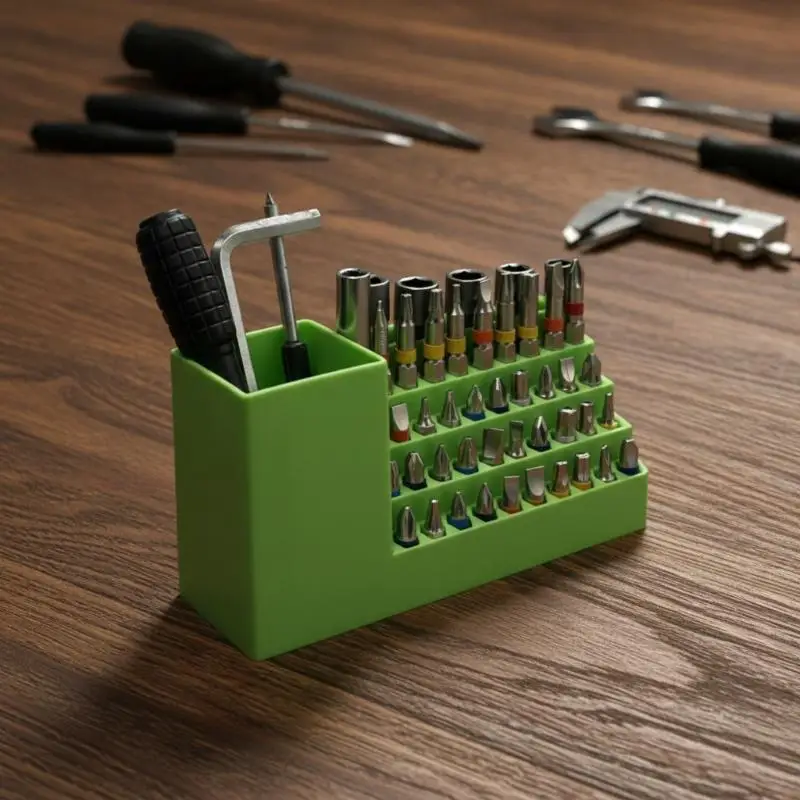 1 PC Drill Holder 20/50 Hole Bit Organizer Screwdriver Head Storage Box Tool Box Hole Board Screwdriver Stand Hex Shank Organize