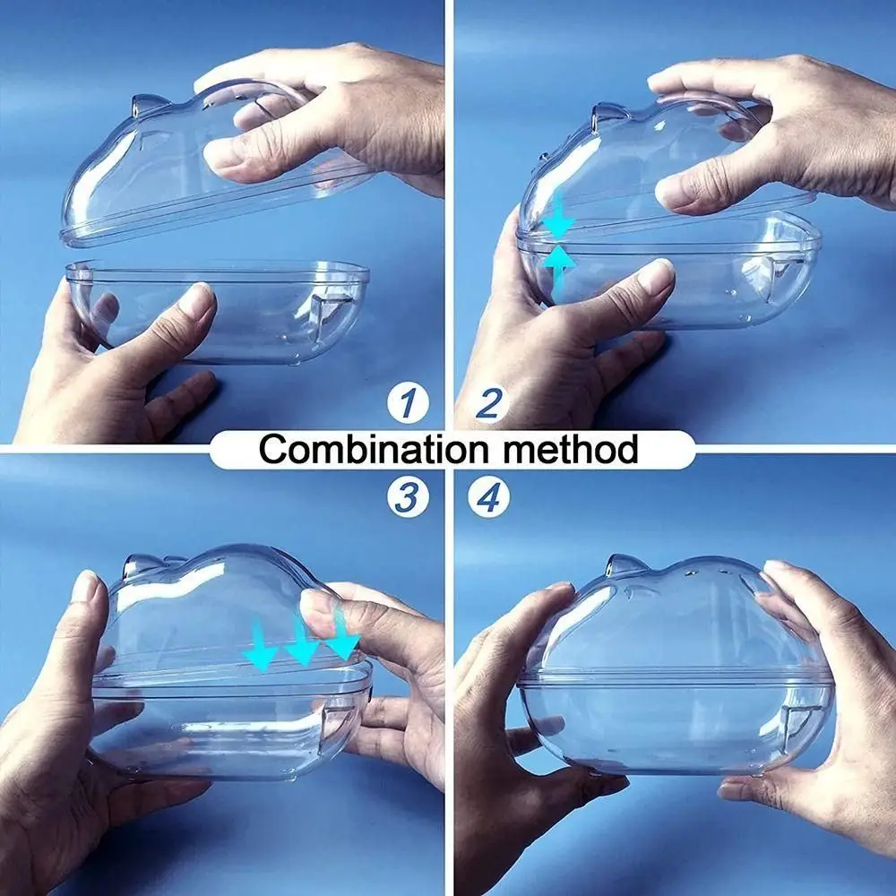 Transparent Plastic Small Bathtub Suitable for Hamsters Hamster Bathroom Hamster Sand Bath Mouse Box