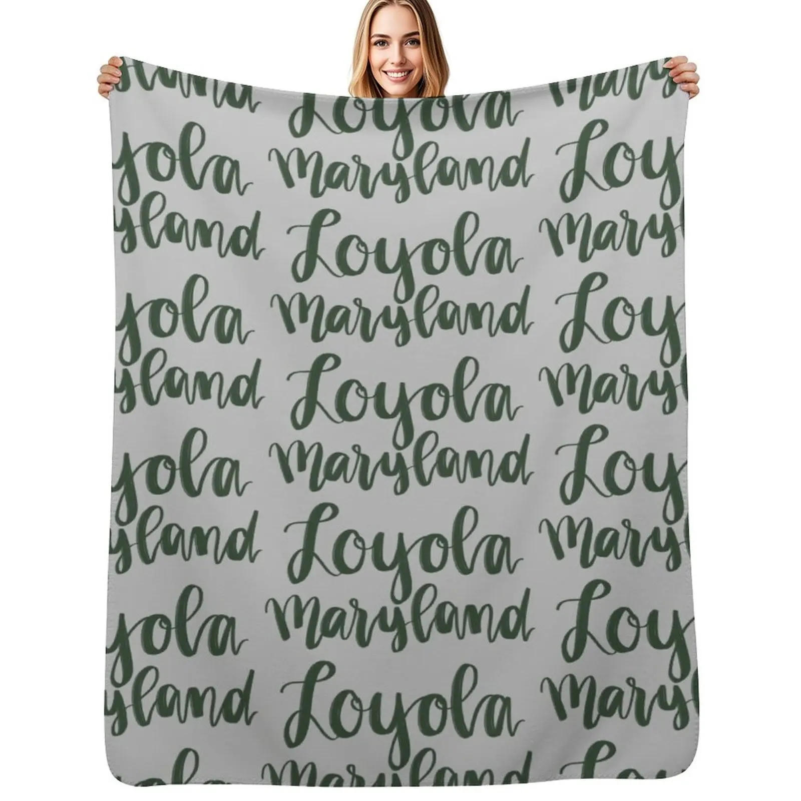 

Loyola Maryland lettered Throw Blanket Summer Cool Breathable Blanket for Sleeping