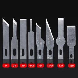 10Pcs/bag Steel Cutting blade NO 11/1/3/4A/4/16/17/18 Carving knife blades for Glue removal Shovel mobile phone repair DIY tools