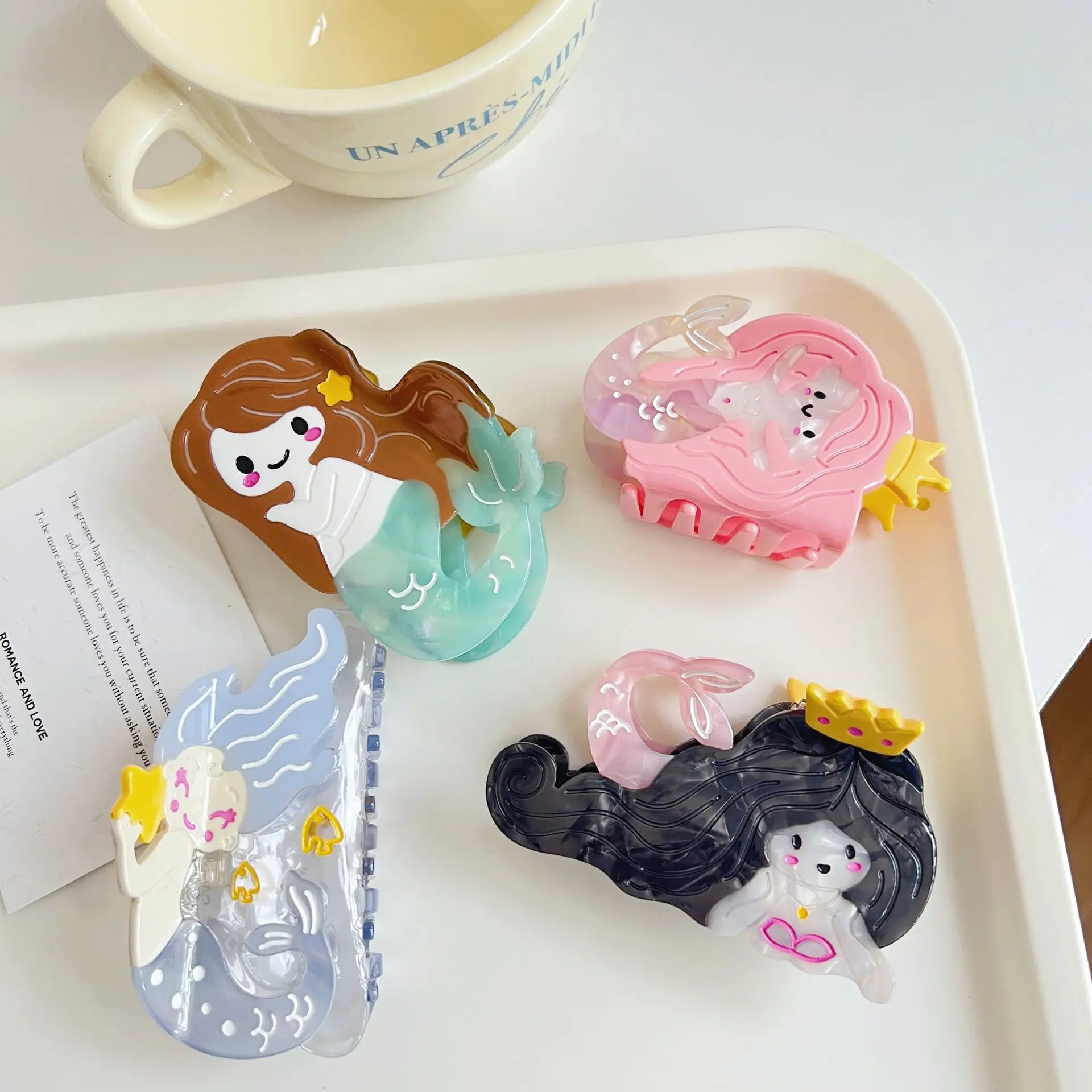 

Cute and Creative Girl Hair Clip, Cartoon Mermaid Shark Clip, High-end Feeling, Cute Hair Styling, Catching New Hair