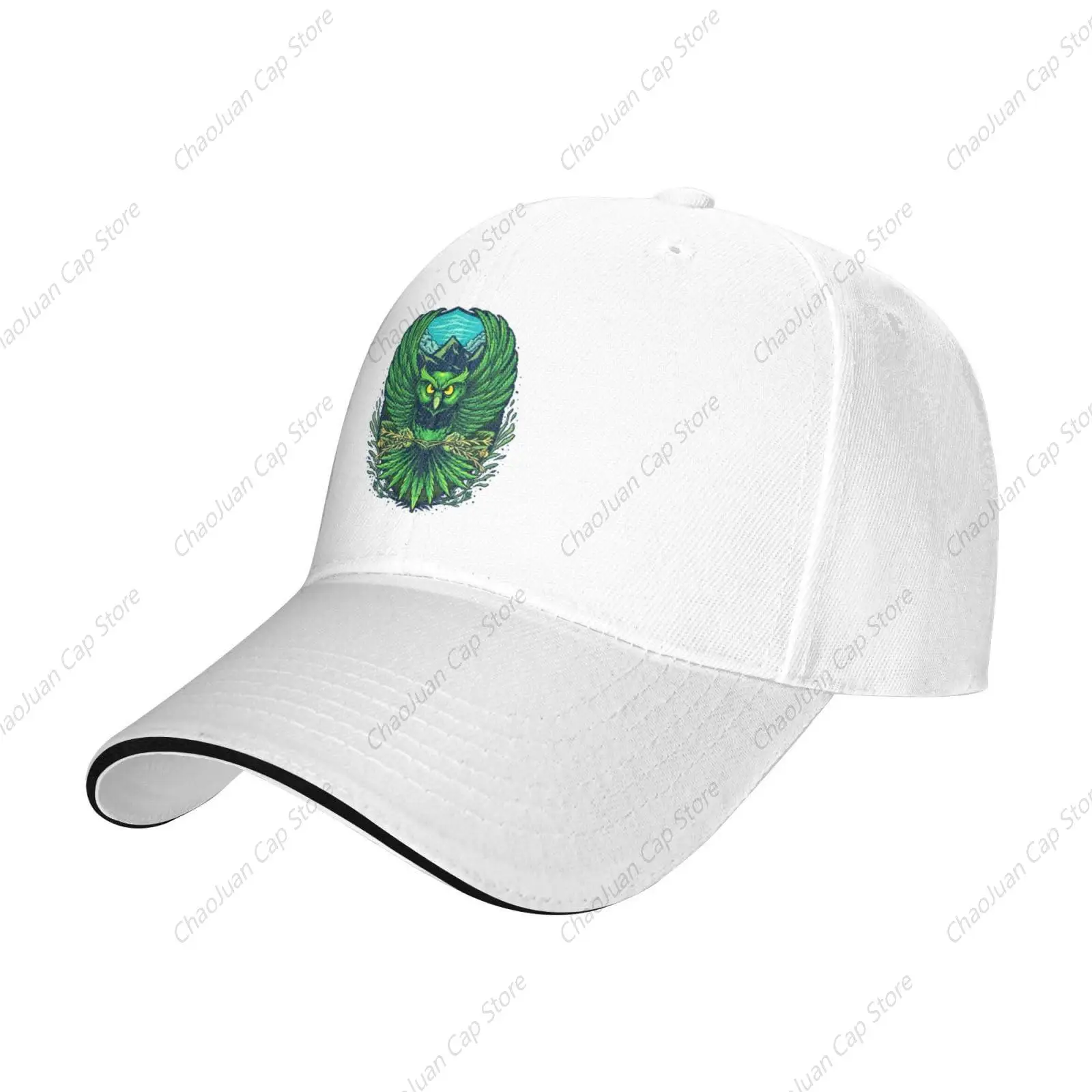 Unearthly Owls Baseball Cap Women Men Hat Adjustable Golf Caps Dad Sun Hat White