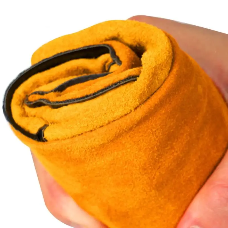 

Flame-retardant Welding Work Gloves Heat-proof Metal Welding Protector Yellow Gloves Soldering Welding Gloves Tools
