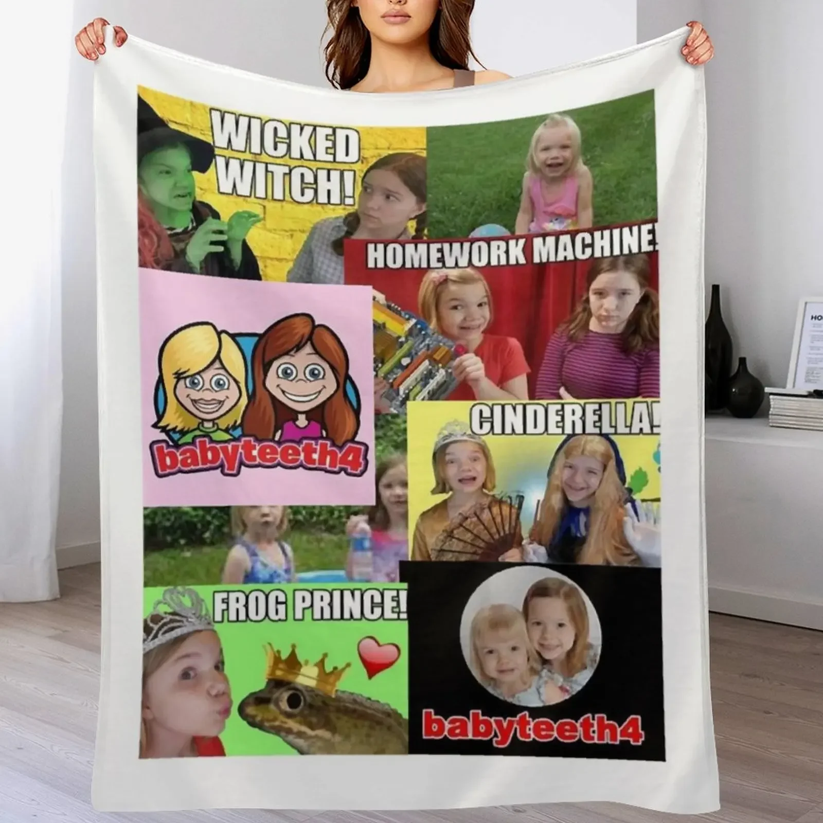 

Jillian and Addie Essential Throw Blanket Luxury Hair halloween Cute Plaid Blankets