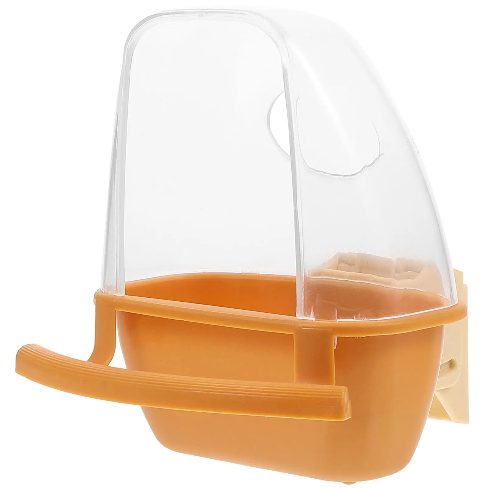 

Outdoor Bird Feeder Cup Large Capacity Plastic Yellow Cage Bowl Parrot Rabbit Hamster Pet Feeding Container Easy Clean Fill
