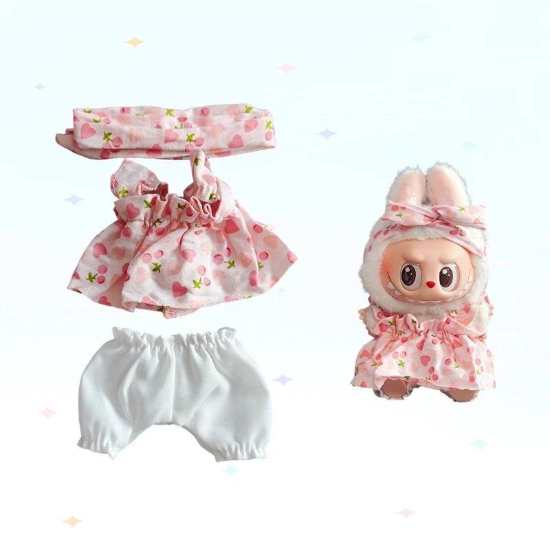2025 nuevo MIni ropa de muñeca de peluche accesorios de atuendo para muñecas Labubu V1 V2 accesorios de ropa regalo DIY