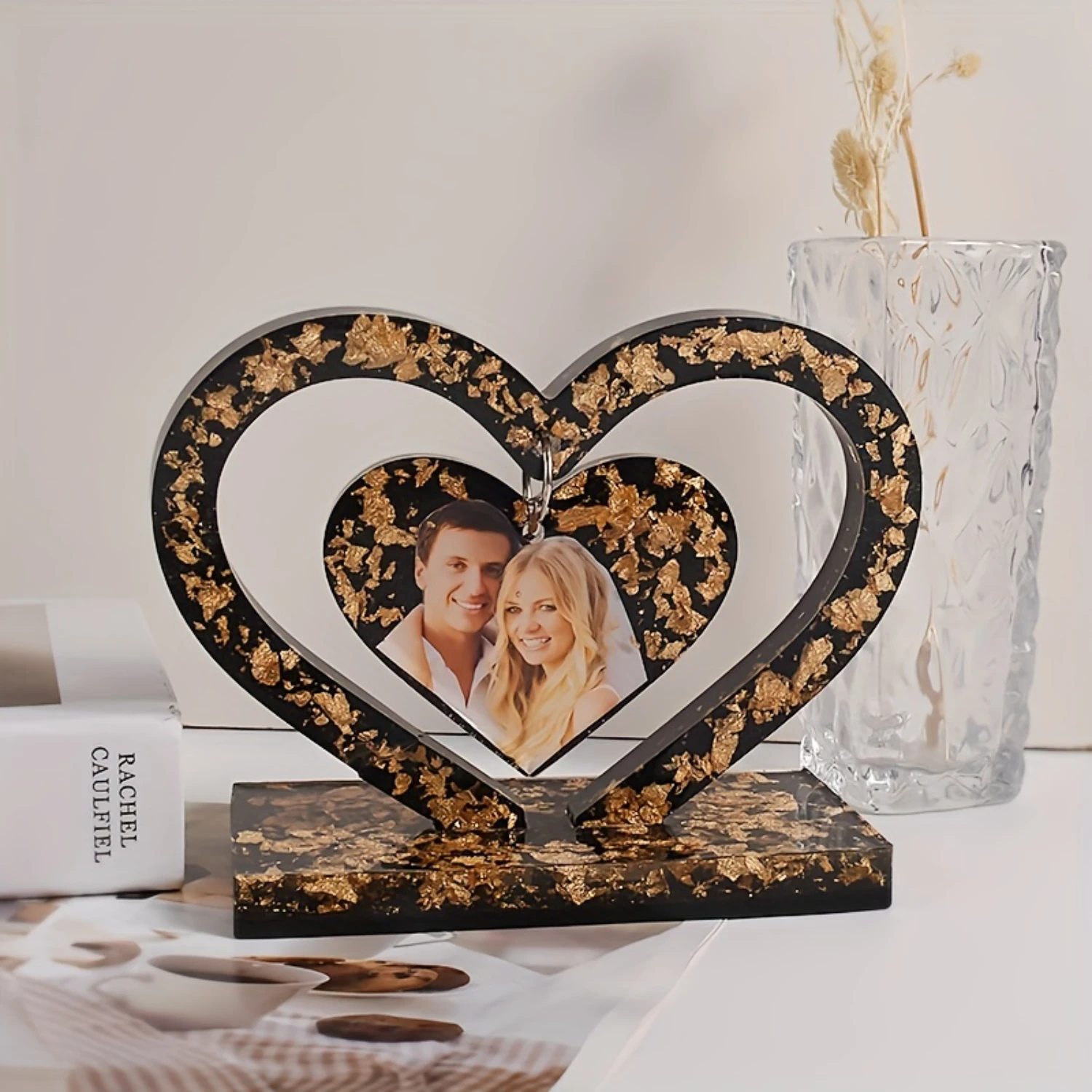 Nouvel arrivage : moule en silicone en forme de cœur pour anniversaires - Facile à utiliser, cadeau idéal pour la décoration, parfait pour les photos de couple.