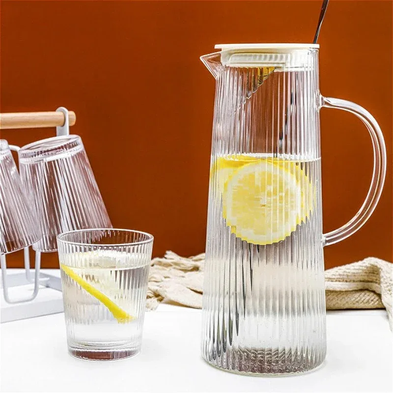 

TOPMAYA Cold Kettle Beverage Pot with Handle Multiple Capacity Water Bottles Cold Brewing Pot Luxury Cold Drink Pot Kitchen Acce