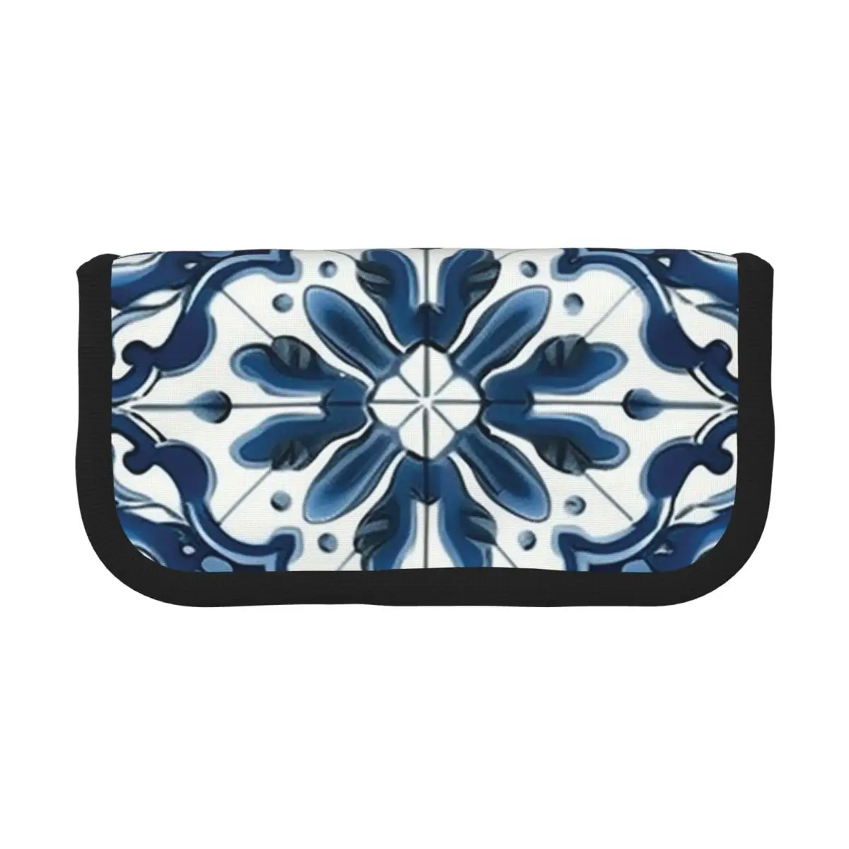 Blue And White Majolica Pattern Pencil Cases for Student School Pen Box Pencil Bag Large Storage Pencil Pouch Storage Stationery