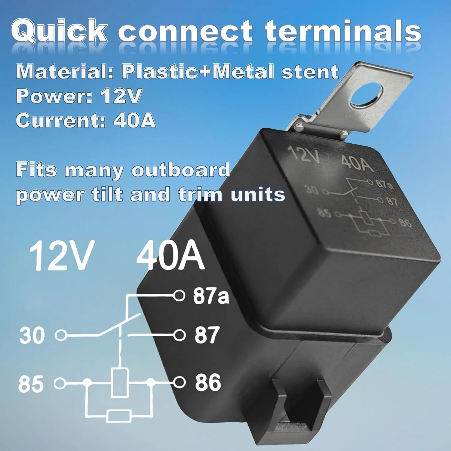882751A2 Power Trim Relay for Mercury Outboard and Johnson Evinrude 20 to 300 HP Engines AZ973-1C-12DC4 882751A1 0987625 3854138 - view 5