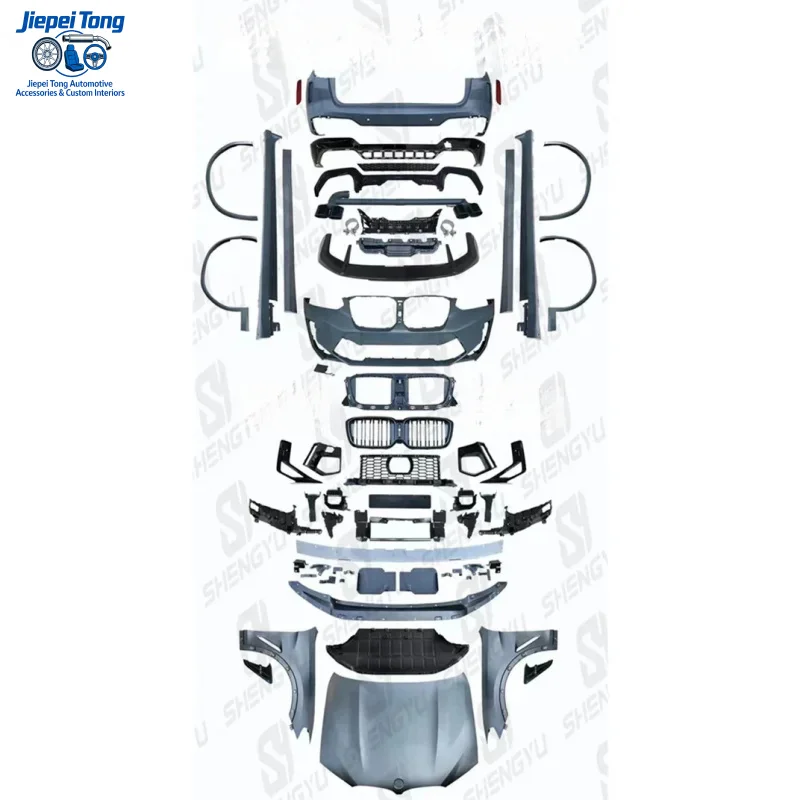 

for Body Kit X3 F25 2011-2017 Change to 2023 F97 LCI X3M with Front Rear Bumper Grille and Auto Lamps Hood
