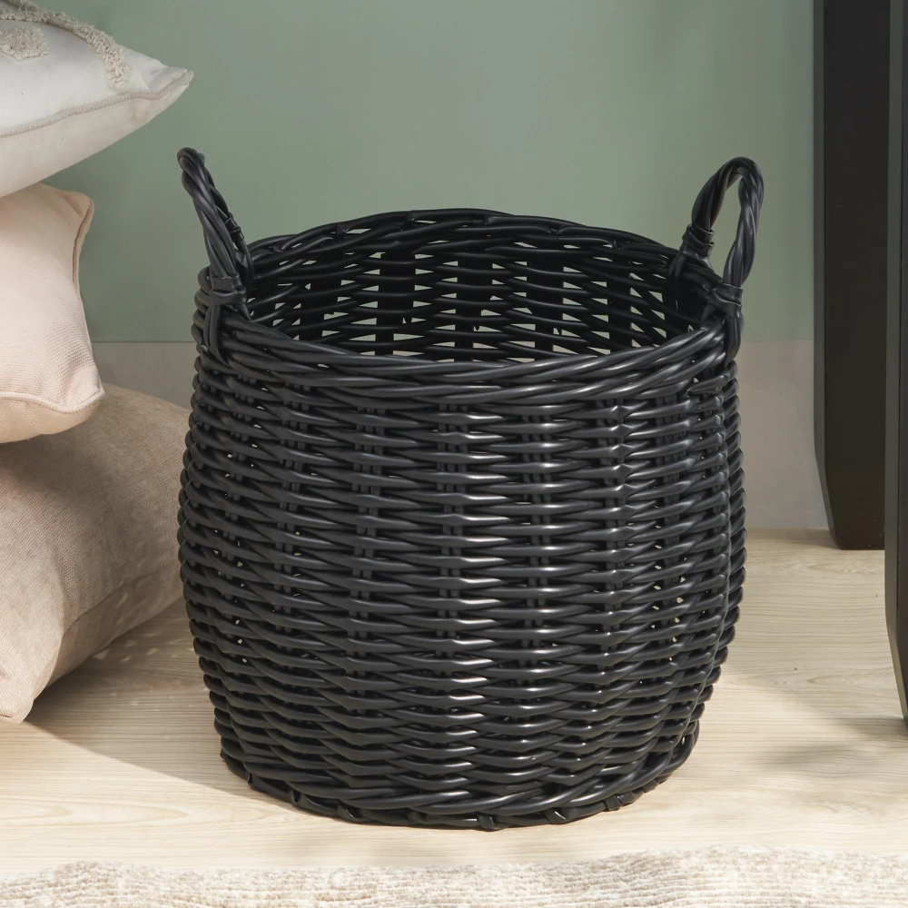 Lucius Round Resin Woven Wicke - đánh giá và giá Home Decor Magazine