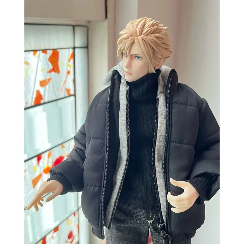

1/6 Scale Male Soldier False Two-piece Hooded Double Zipper Cotton-padded Jacket Coat Model for 12Inch Toys Figures Body