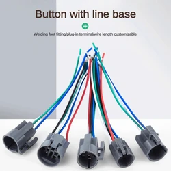 12mm 16mm 19mm 22mm 25mm switch wiring Connector with wire metal button switch tail wire socket 150MM
