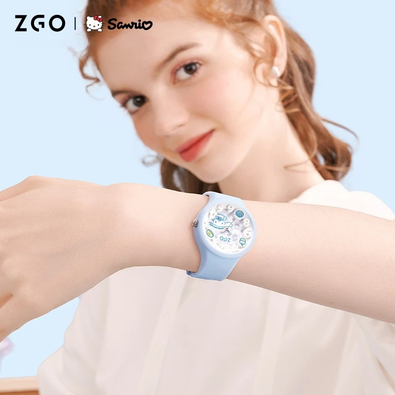 MINISO Brand Collaboration Sanrio Cinnamoroll Watch Student Edition Quartz Movement Silicone Waterproof Children Birthday Gift