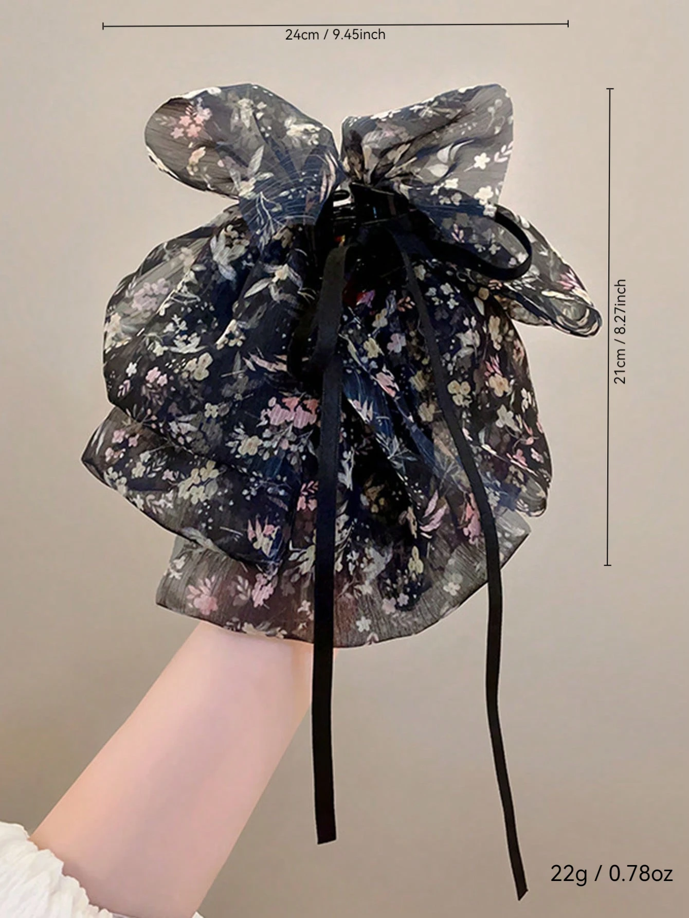 1/2 Pcs Fashion Chiffon Floral Bow Putte Hair Claws For Women Girls Party Hair Accessories