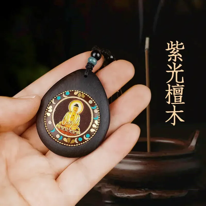 

Chinese XII Zodiac Buming Buddha Pendant Amulet Necklace Amulet Snake Year Guardian God Men's and Women's Peace Lucky Jewelry