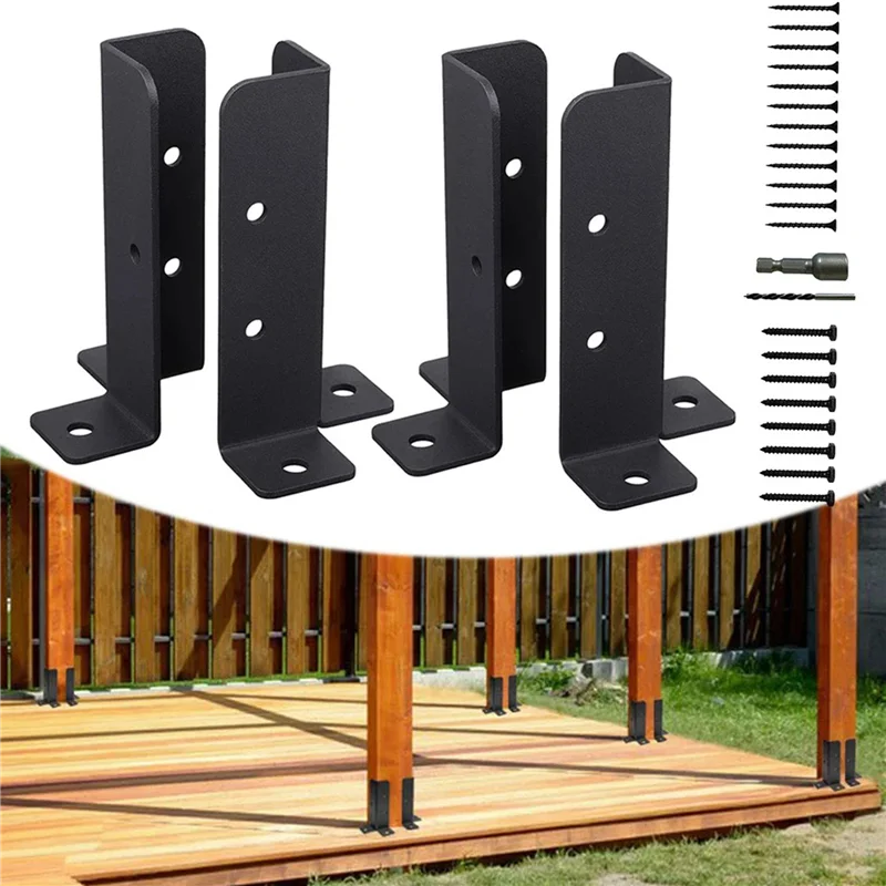 Adjustable Deck Post Anchor Base Brackets Fence For Pergola Fence Railing Mailbox Pavilion Garden Tool