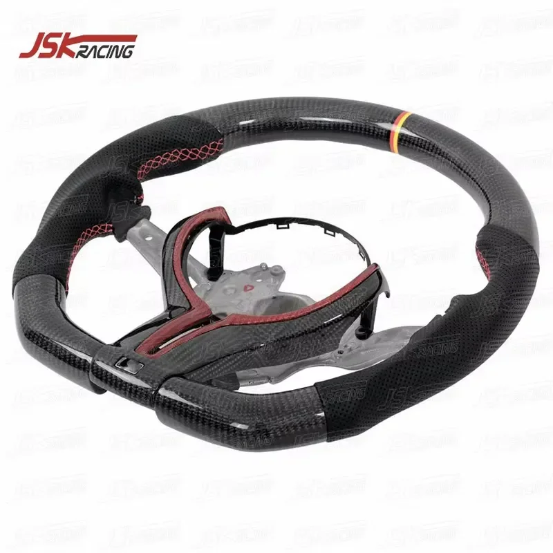 JSK-16 Style Carbon Fiber Steering Wheel With Red Shift Paddles for 2014-2018 BMW 3 Series F80 M3