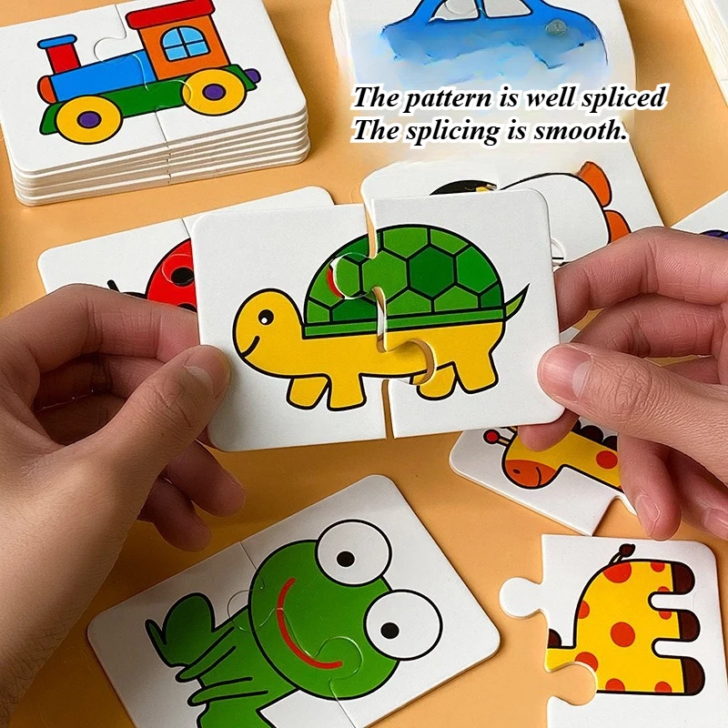 Montessori-Spielzeug, Kinder-Puzzle-Spielzeug für Kinder, Tiere, Obst-LKW, Grafikkarte, passende Spiele für Mädchen ab 3–5 Jahren